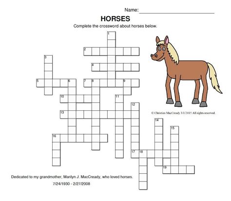 OF HORSES Crossword Clue